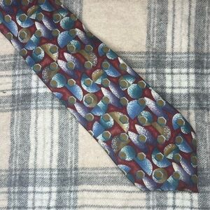 Christian Dior Hexagonal Abstract Print Neck Tie